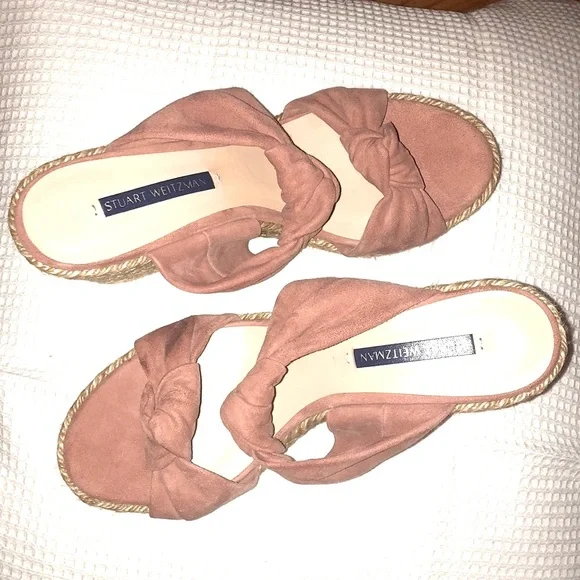 🆕 Stuart Weitzman Sarina Espadrille Wedge Slide - Picture 4 of 8